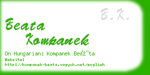 beata kompanek business card